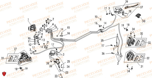 SYSTEME_DE_FREIN VOGE Pieces VOGE 500 R Euro 5