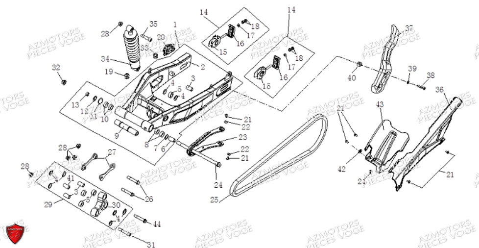 BRAS_OSCILLANT VOGE Pièces de moto VOGE 525 ACX