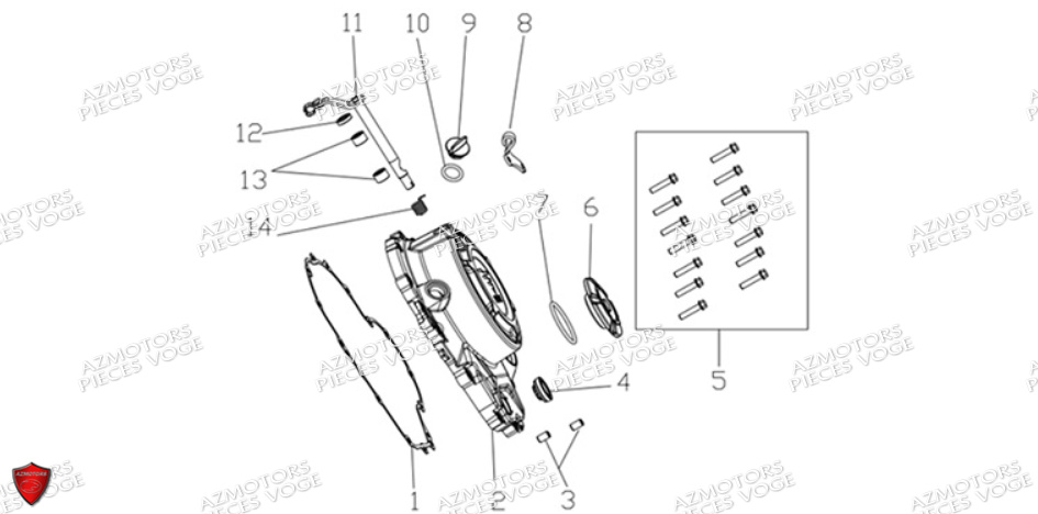 COUVRE CARTER DROIT VOGE VOGE 525 ACX E5