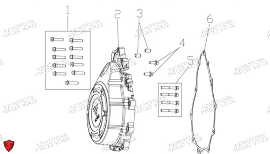 Couvre Carter Gauche VOGE Pieces VOGE 525 ACX E5