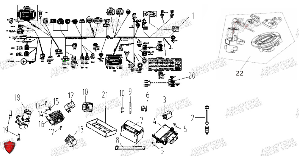 Partie Electrique VOGE Pieces VOGE 525 ACX E5