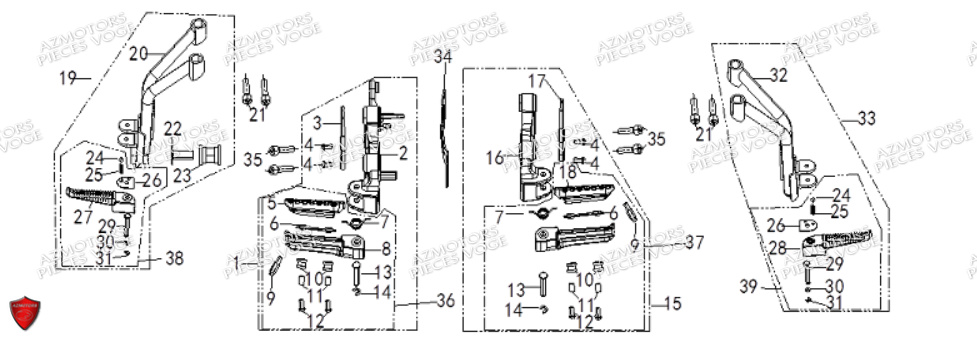 Repose Pied VOGE Pieces VOGE 525 ACX E5