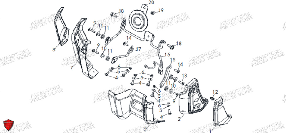 Sabot Moteur VOGE Pieces VOGE 525 ACX E5