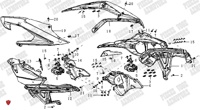 Carenages Avant AZMOTORS 