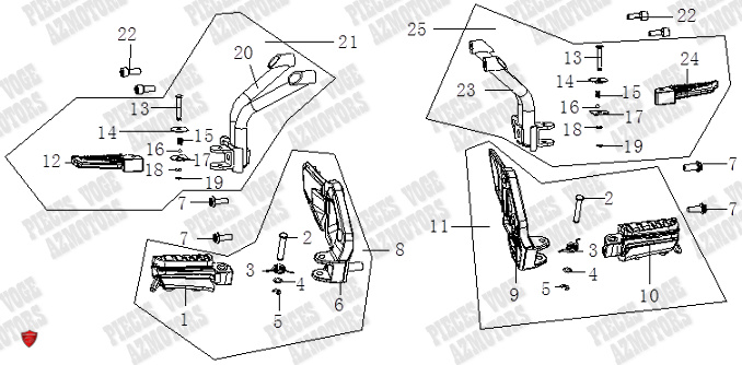 Repose Pied AZMOTORS 