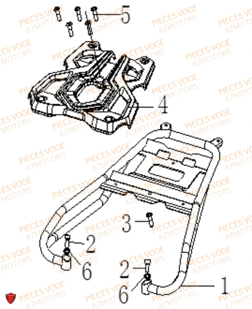 Porte Paquet Arriere VOGE Pieces VOGE 525 DSX 2023 Euro5
