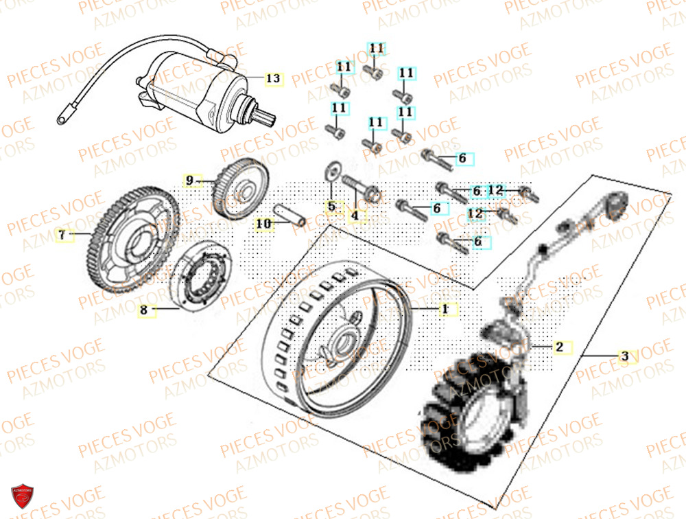 Allumage VOGE Pieces VOGE 525R EURO 5