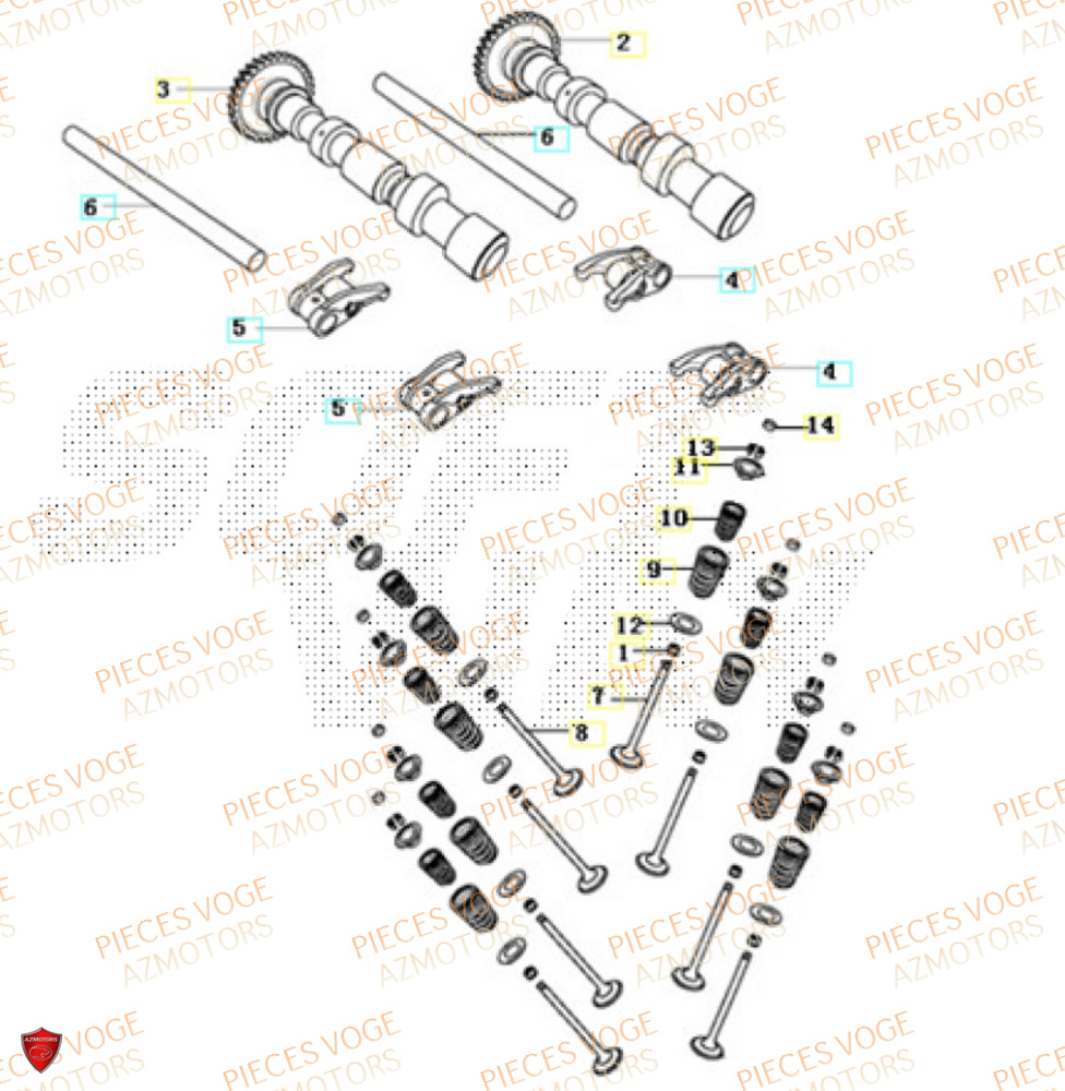 Arbre A Came VOGE Pieces VOGE 525R EURO 5