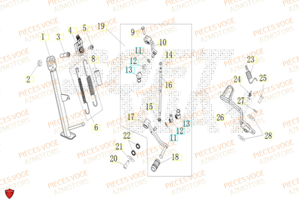 Bequille VOGE Pieces VOGE 525R EURO 5