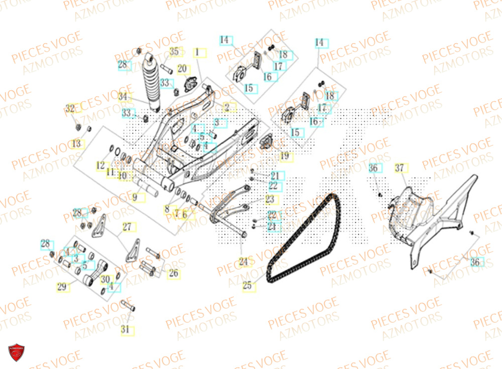 Bras Oscillant VOGE Pieces VOGE 525R EURO 5