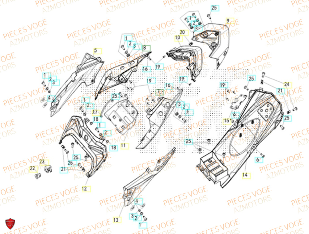 CARENAGE-ARRIERE pour VOGE 525 R E5