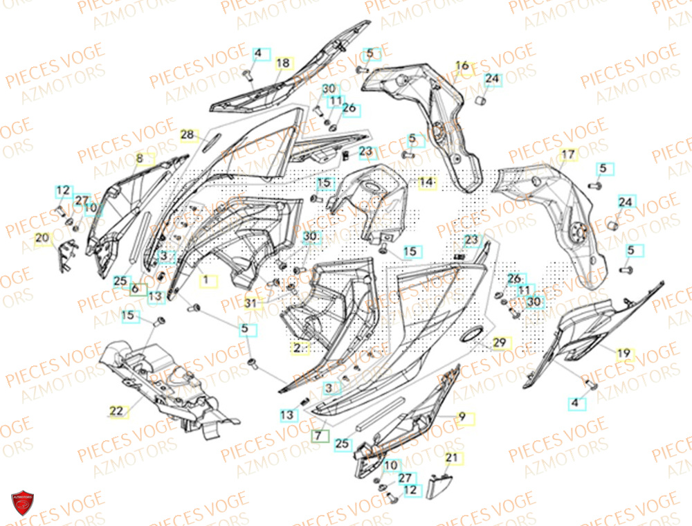 CARENAGE-AVANT pour VOGE 525 R E5