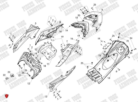 Carenages Arriere VOGE Pieces VOGE 525R EURO 5