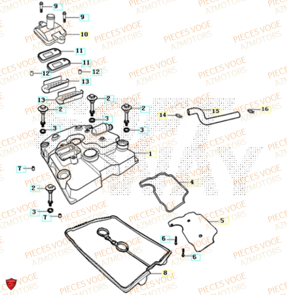 Couvre Culasse VOGE Pieces VOGE 525R EURO 5