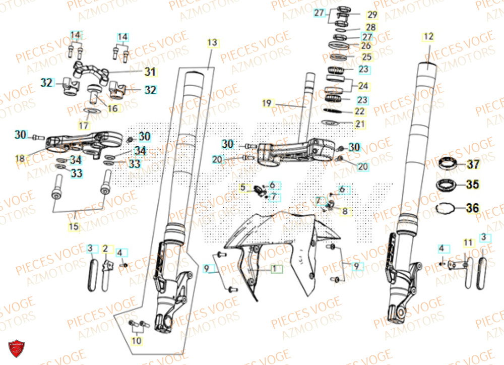 FOURCHE pour VOGE 525 R E5
