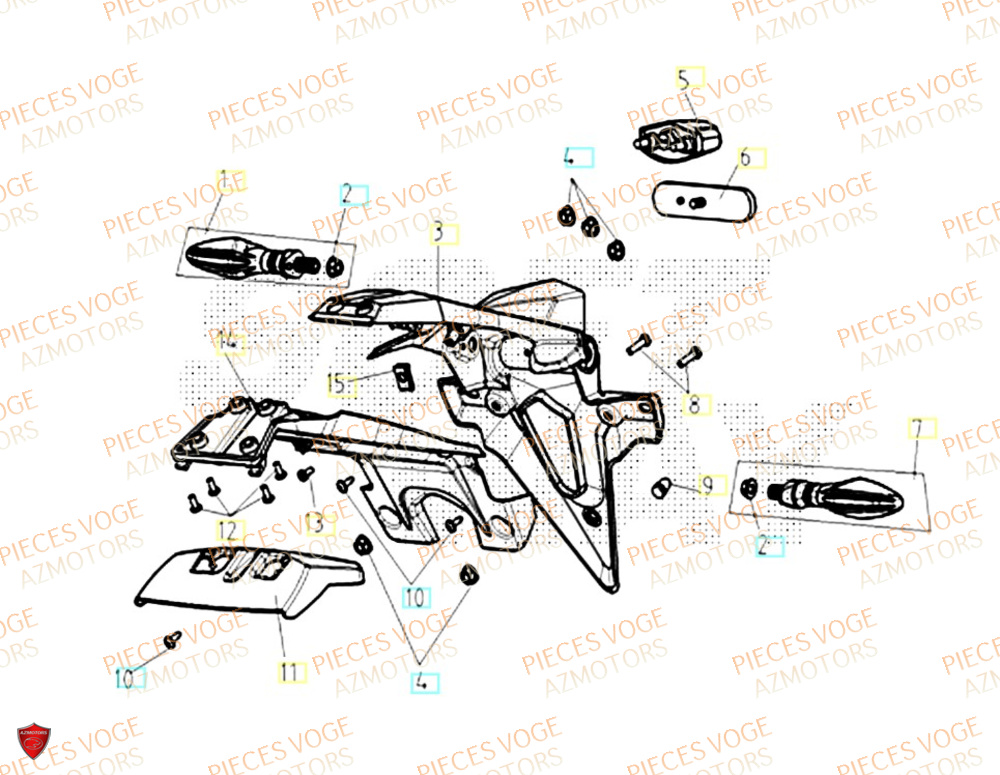 GARDE-BOUE-ARRIERE pour VOGE 525 R E5