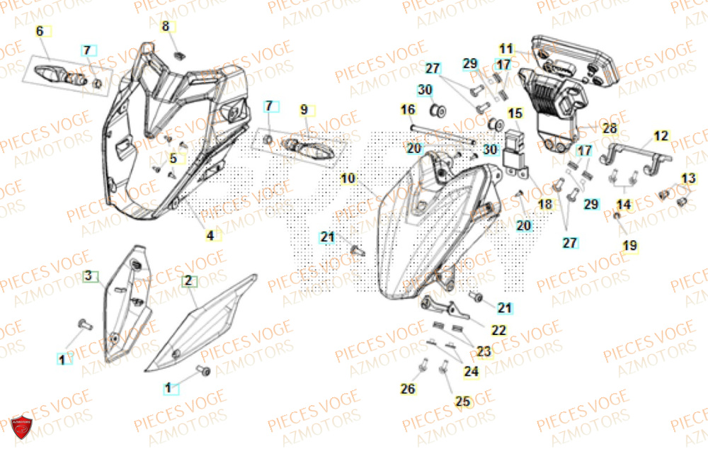 PHARE-AVANT pour VOGE 525 R E5