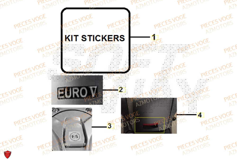 Stickers VOGE Pieces VOGE 525R EURO 5