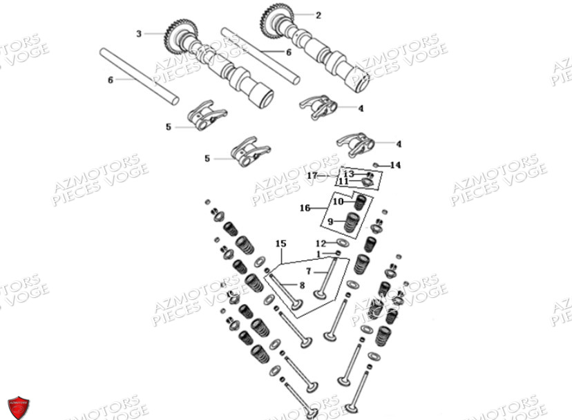 Arbre A Came Soupape VOGE Pieces VOGE DS525X E5+