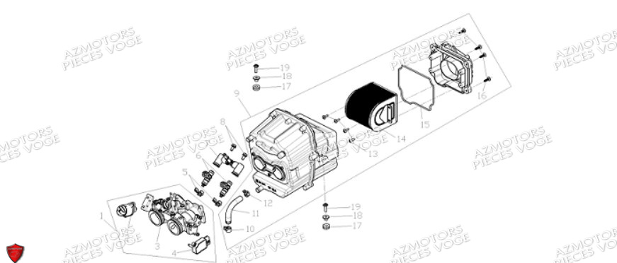 Boite A Air VOGE Pieces VOGE DS525X E5+