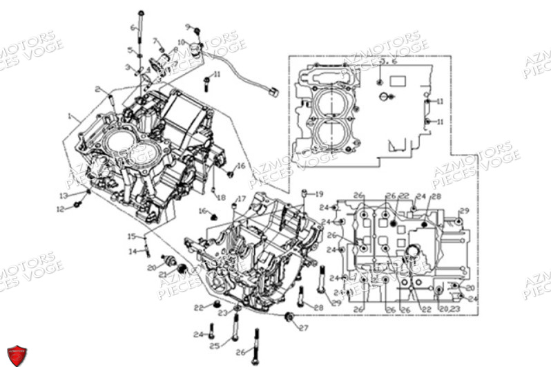 Carters Moteur VOGE Pieces VOGE DS525X E5+