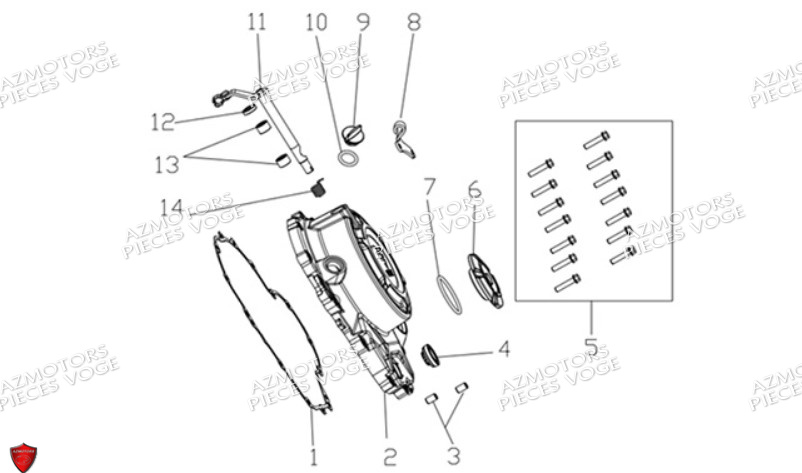 Couvre Carter Droit VOGE Pieces VOGE DS525X E5+