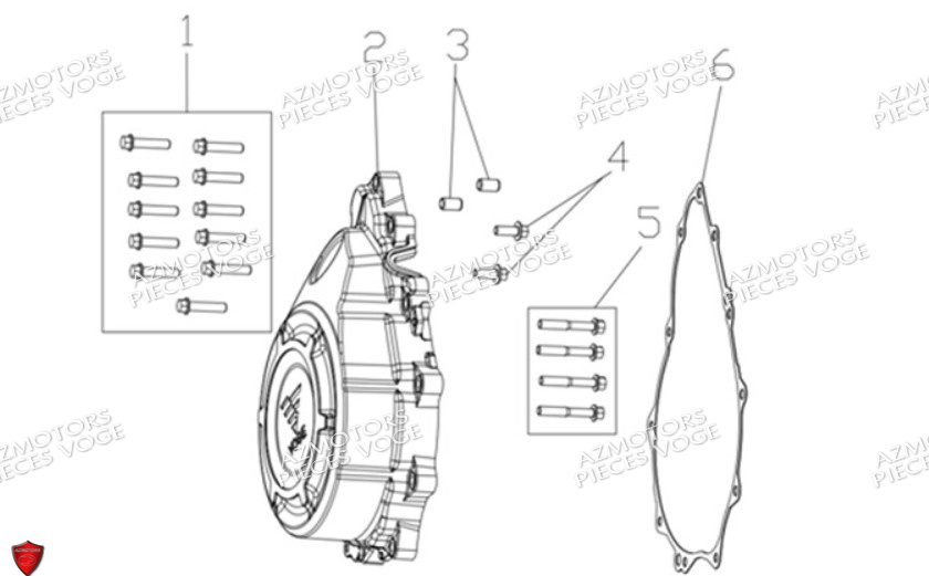 Couvre Carter Gauche VOGE Pieces VOGE DS525X E5+