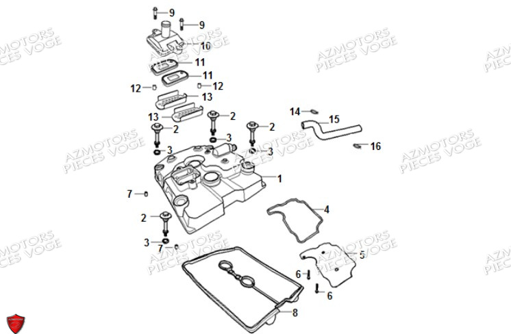 Couvre Culasse VOGE Pieces VOGE DS525X E5+