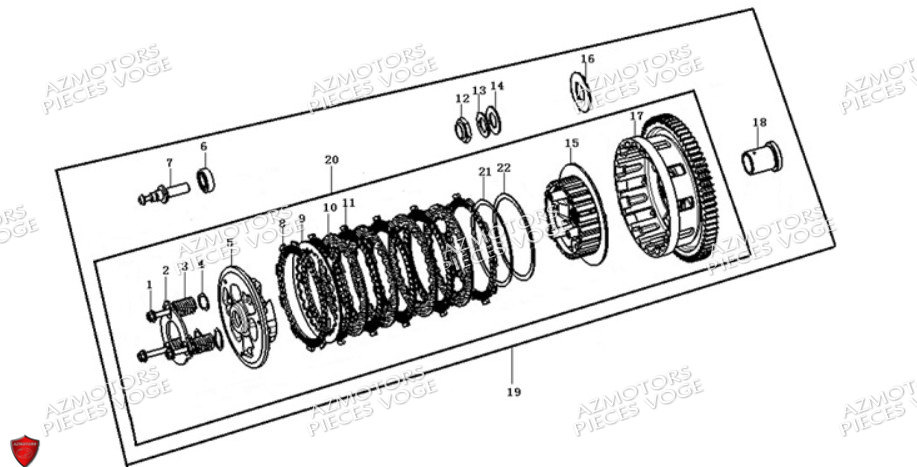 Embrayage VOGE Pieces VOGE DS525X E5+