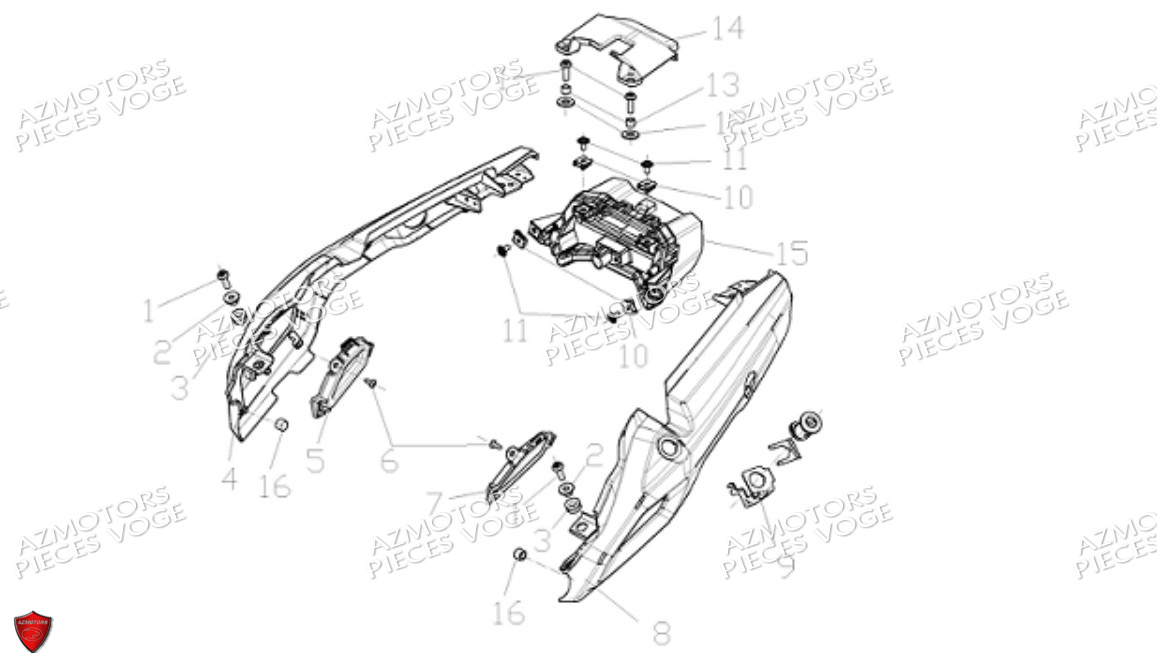 Feu Et Aile Arriere VOGE Pieces VOGE DS525X E5+