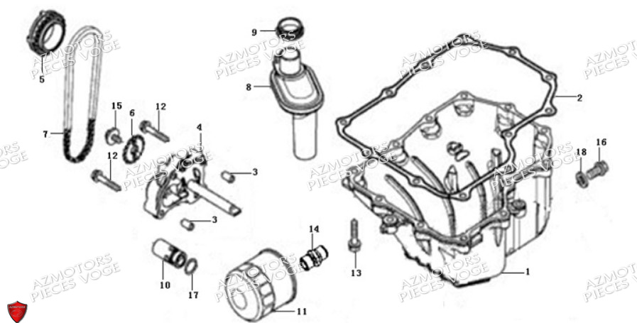 Filtre A Huile Carter D Huile VOGE Pieces VOGE DS525X E5+