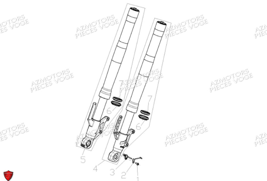 Fourche VOGE Pieces VOGE DS525X E5+
