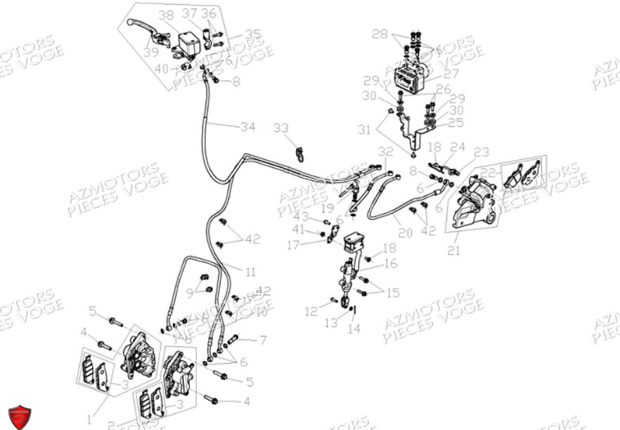Freinage VOGE Pieces VOGE DS525X E5+