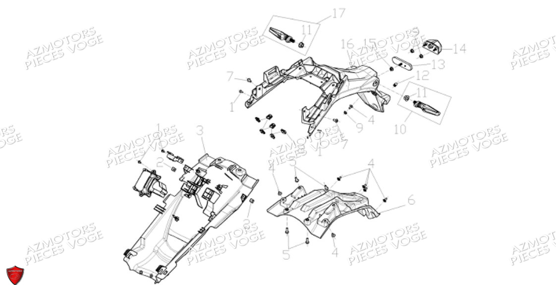 Garde Boue Arriere VOGE Pieces VOGE DS525X E5+