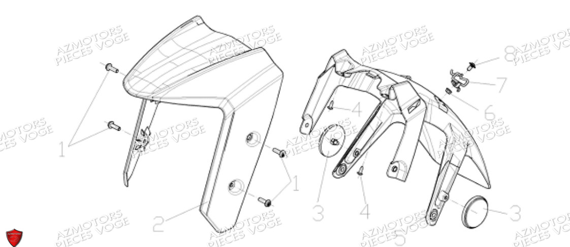 Garde Boue Avant VOGE Pieces VOGE DS525X E5+