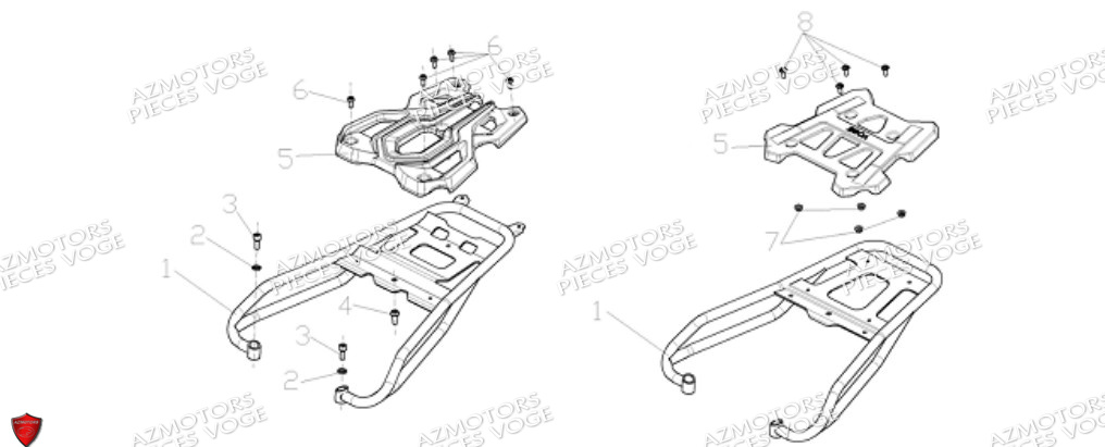 Porte Paquet VOGE Pieces VOGE DS525X E5+