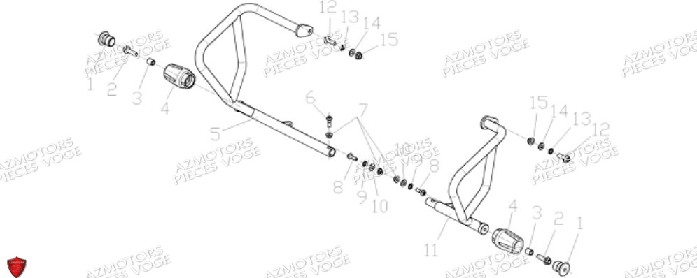 Protection Crash Pad VOGE Pieces VOGE DS525X E5+