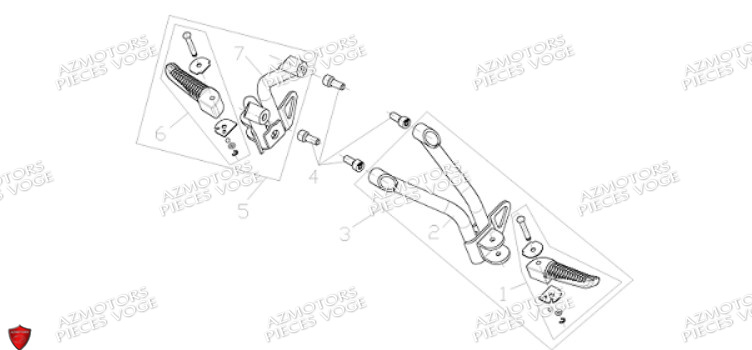 Repose Pied Arriere VOGE Pieces VOGE DS525X E5+