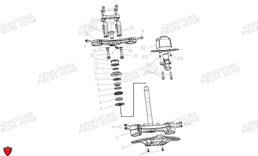 Te De Fourche VOGE Pieces VOGE DS525X E5+