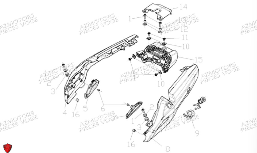 Aile Arriere VOGE Pièces Voge DS 625 X EU5+
