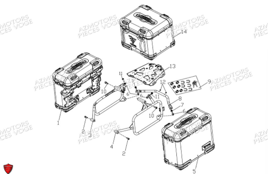 Bagagerie VOGE Pièces Voge DS 625 X EU5+