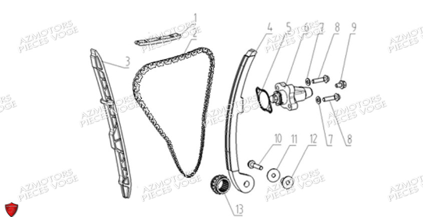 Distribution VOGE Pièces Voge DS 625 X EU5+