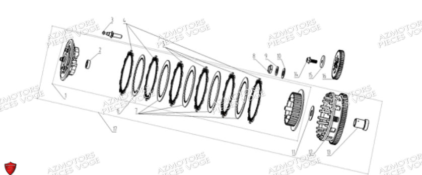 Embrayage VOGE Pièces Voge DS 625 X EU5+