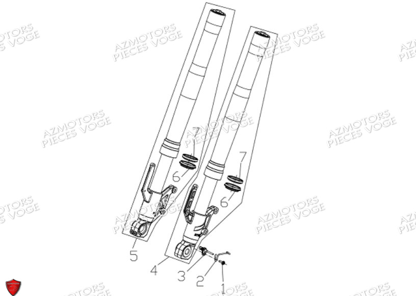 Fourche VOGE Pièces Voge DS 625 X EU5+