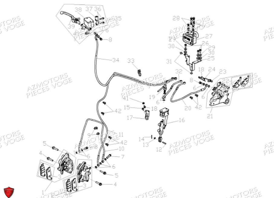 Freinage VOGE Pièces Voge DS 625 X EU5+