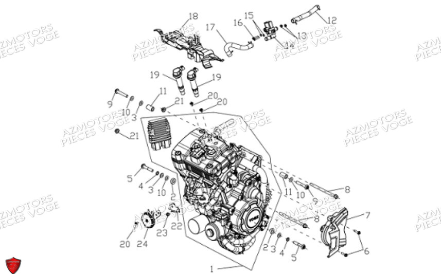 Moteur VOGE Pièces Voge DS 625 X EU5+
