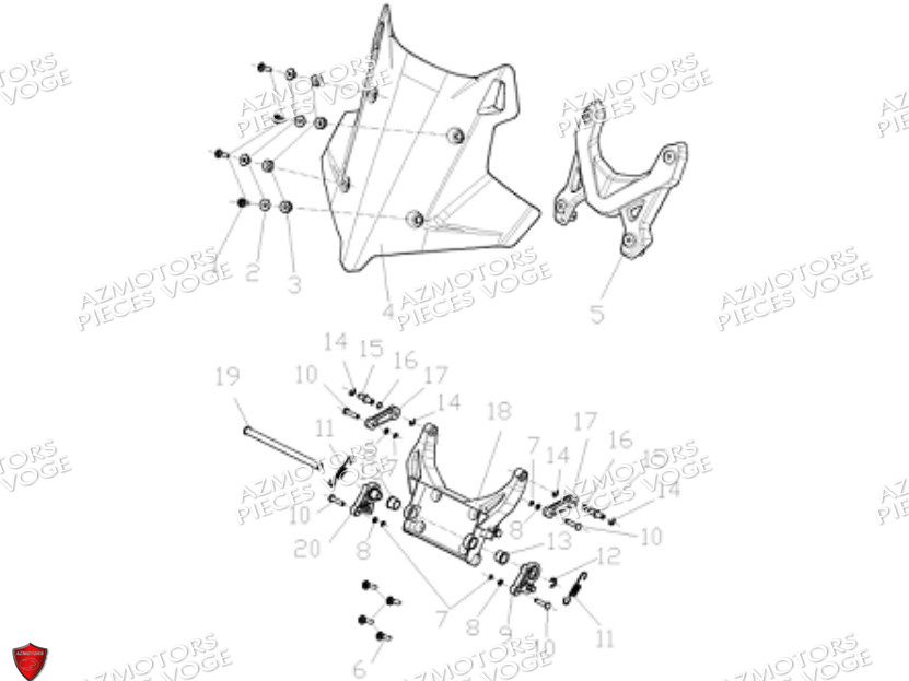 Pare Brise VOGE Pièces Voge DS 625 X EU5+