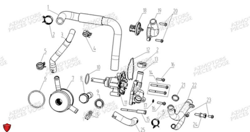 Pompe A Eau VOGE Pièces Voge DS 625 X EU5+
