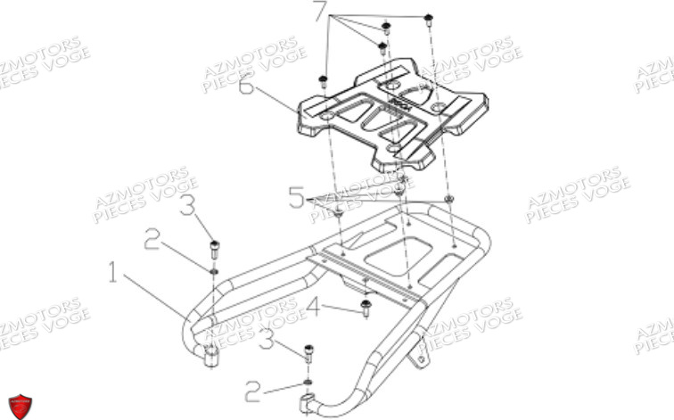 Porte Paquet VOGE Pièces Voge DS 625 X EU5+