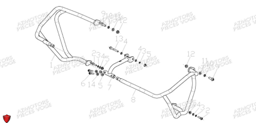 Protection De Cadre VOGE Pièces Voge DS 625 X EU5+